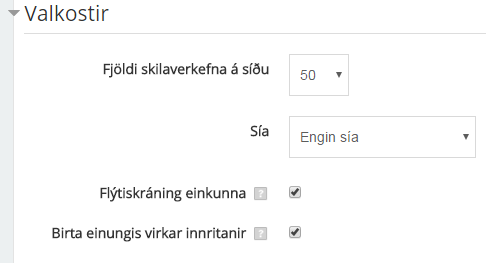 Flýtiskráning einkunna