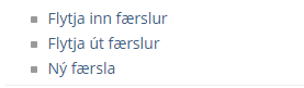 Flytja út færslur