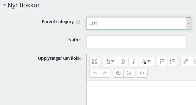 Nýr flokkur í spurningabanka