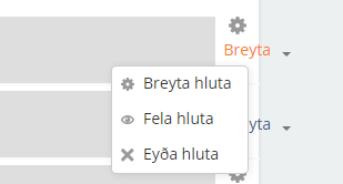 Breyta hluta