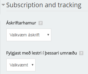 Áskrift umræðu
