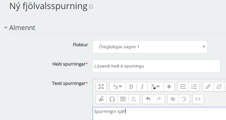 ný spurning