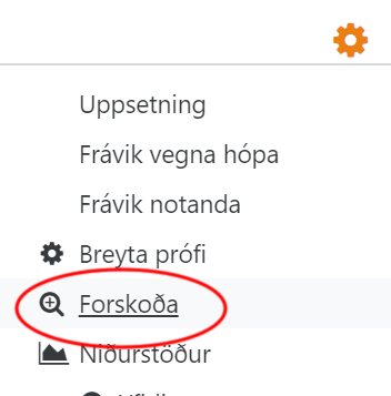 Forskoða próf