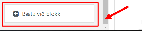 bæta við blokk