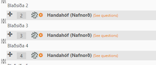 handahófsvaldar spurningar í prófi