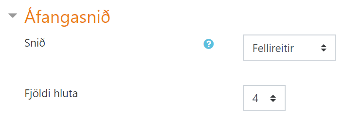 fjöldi hluta