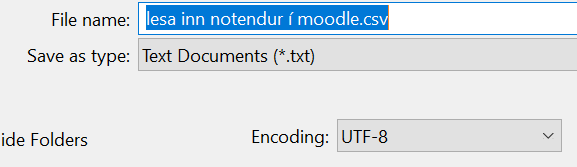 fjölskrá notendur notepad