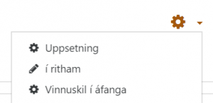 vinnuskil í áfanga